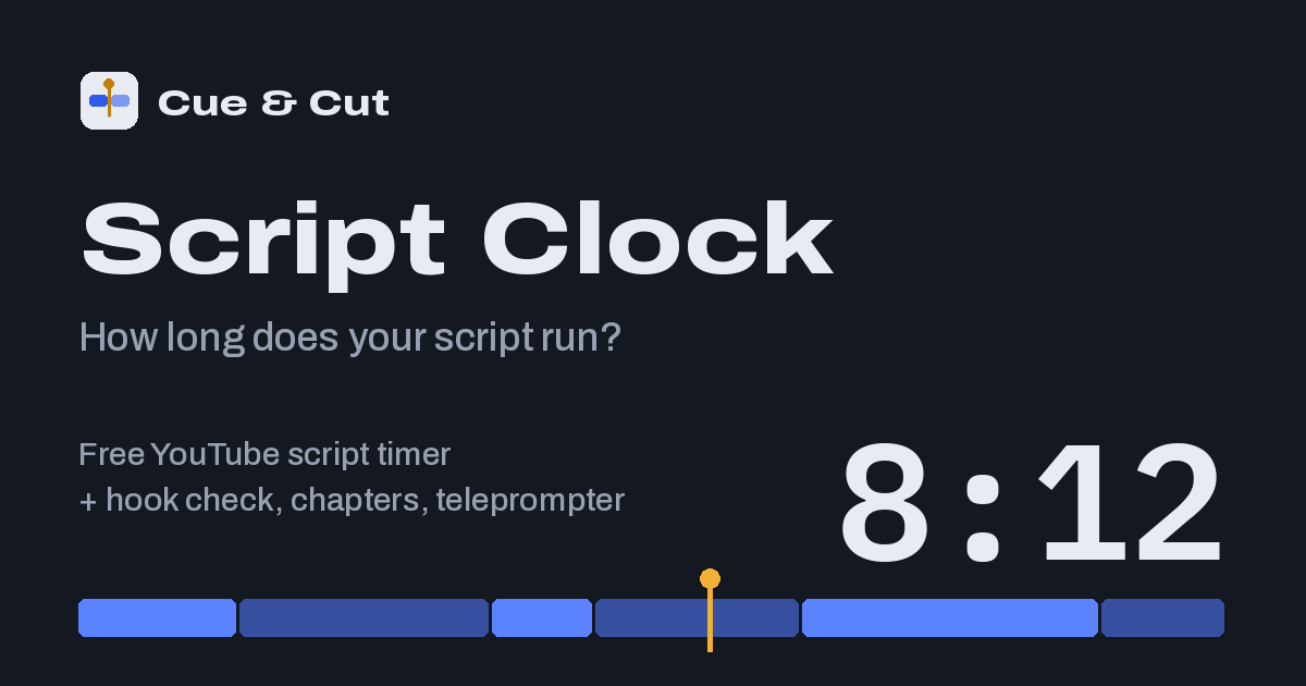 Script Clock - a little script timer + teleprompter I built while trying to start a YouTube channel
